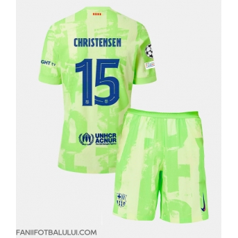 Barcelona Andreas Christensen #15 Echipament de Fotbal Replică 2024-25 Copii Treilea (+ Șorturi)